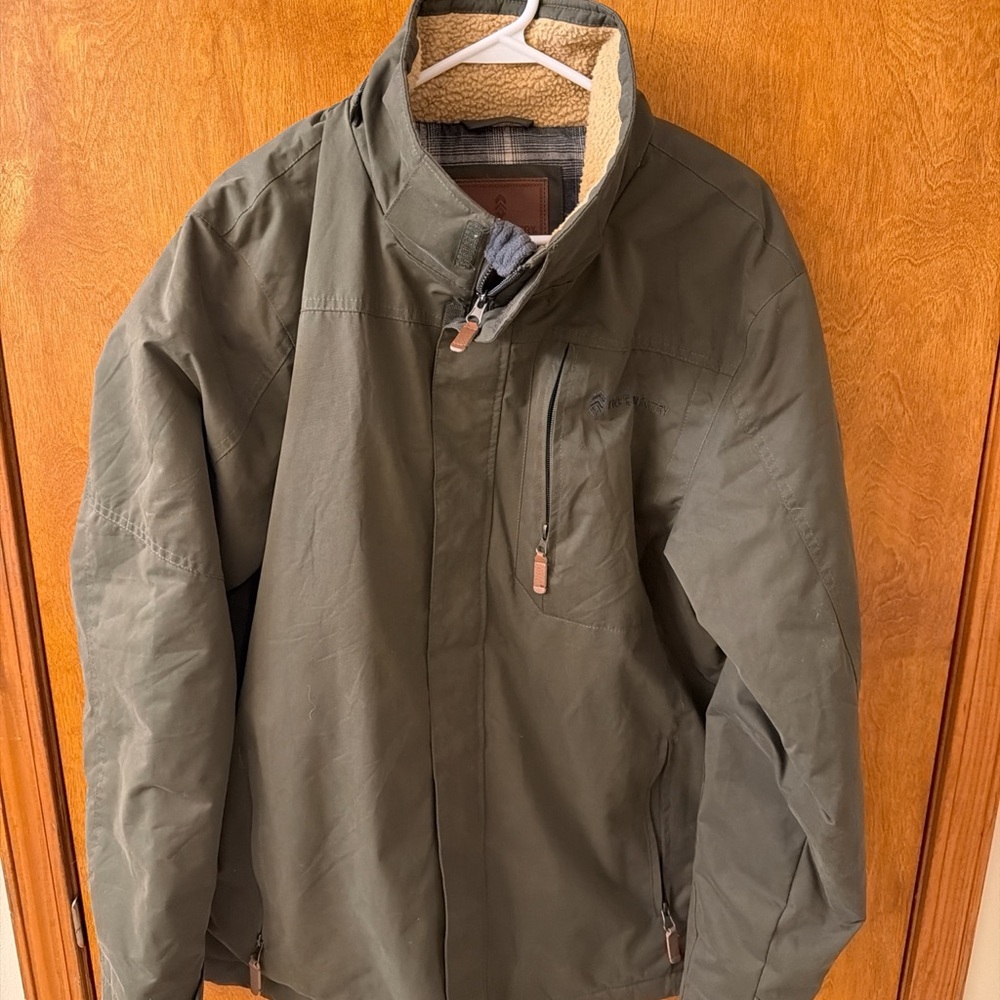 Free Country Men's Dark Green Military Jacket